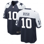 Men's Dallas Cowboys #10 Cooper Rush Game Navy Blue Throwback Alternate Football Jersey