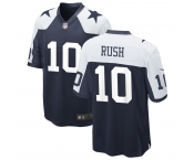 Men's Dallas Cowboys #10 Cooper Rush Game Navy Blue Throwback Alternate Football Jersey