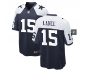 Men's Dallas Cowboys #15 Lance Game Navy Blue Throwback Alternate Football Jersey