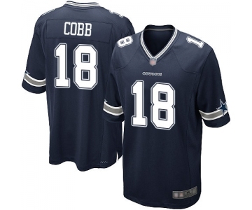 Men's Dallas Cowboys #18 Randall Cobb Game Navy Blue Team Color Football Jersey