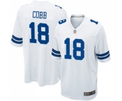 Men's Dallas Cowboys #18 Randall Cobb Game White Football Jersey