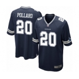 Men's Dallas Cowboys #20 Tony Pollard Game Navy Blue Team Color Football Jersey