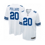 Men's Dallas Cowboys #20 Tony Pollard Game White Football Jersey