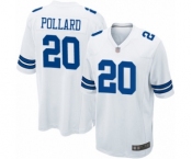 Men's Dallas Cowboys #20 Tony Pollard Game White Football Jersey