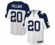 Men's Dallas Cowboys #20 Tony Pollard Game White Throwback Alternate Football Jersey