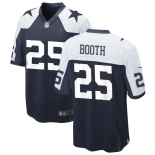 Men's Dallas Cowboys #25 Booth  Game Navy Blue Throwback Alternate Football Jersey