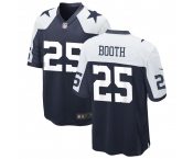 Men's Dallas Cowboys #25 Booth  Game Navy Blue Throwback Alternate Football Jersey