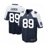 Men's Dallas Cowboys #89 Blake Jarwin Game Navy Blue Throwback Alternate Football Jersey