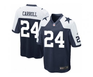 Men's Nike Dallas Cowboys #24 Nolan Carroll Game Navy Blue Throwback Alternate NFL Jersey