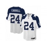 Men's Nike Dallas Cowboys #24 Nolan Carroll Game White Throwback Alternate NFL Jersey