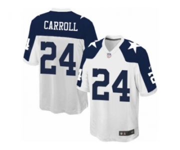 Men's Nike Dallas Cowboys #24 Nolan Carroll Game White Throwback Alternate NFL Jersey