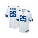 Men's Nike Dallas Cowboys #25 Xavier Woods Game White NFL Jersey