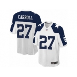 Men's Nike Dallas Cowboys #27 Nolan Carroll Game White Throwback Alternate NFL Jersey