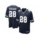 Men's Nike Dallas Cowboys #28 Darren Woodson Game Navy Blue Team Color NFL Jersey