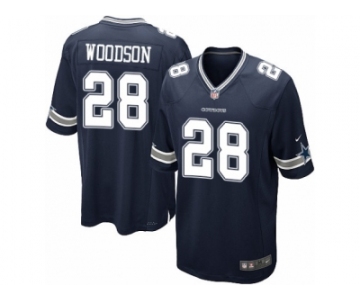 Men's Nike Dallas Cowboys #28 Darren Woodson Game Navy Blue Team Color NFL Jersey