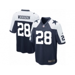 Men's Nike Dallas Cowboys #28 Darren Woodson Game Navy Blue Throwback Alternate NFL Jersey