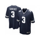 Men's Nike Dallas Cowboys #3 Mark Sanchez Game Navy Blue Team Color NFL Jersey