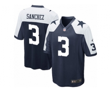 Men's Nike Dallas Cowboys #3 Mark Sanchez Game Navy Blue Throwback Alternate NFL Jersey