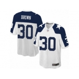 Men's Nike Dallas Cowboys #30 Anthony Brown Game White Throwback Alternate NFL Jerse