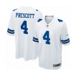 Men's Nike Dallas Cowboys #4 Dak Prescott Game White NFL Jersey