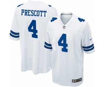 Men's Nike Dallas Cowboys #4 Dak Prescott Game White NFL Jersey