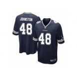 Men's Nike Dallas Cowboys #48 Daryl Johnston Navy Blue Game Home Jersey