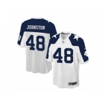 Men's Nike Dallas Cowboys #48 Daryl Johnston White Game Alternate Throwback Jersey