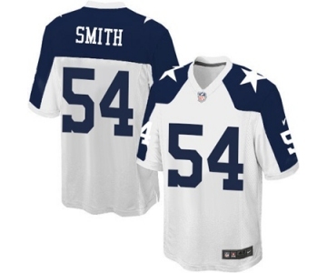 Men's Nike Dallas Cowboys #54 Jaylon Smith Game White Throwback Alternate NFL Jersey