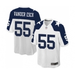 Men's Nike Dallas Cowboys #55 Leighton Vander Esch Game White Throwback Alternate NFL Jersey