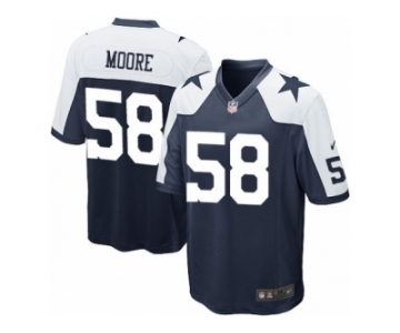 Men's Nike Dallas Cowboys #58 Damontre Moore Game Navy Blue Throwback Alternate NFL Jersey