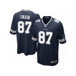 Men's Nike Dallas Cowboys #87 Geoff Swaim Game Navy Blue Team Color NFL Jersey