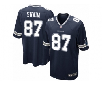 Men's Nike Dallas Cowboys #87 Geoff Swaim Game Navy Blue Team Color NFL Jersey