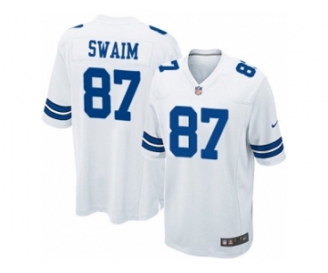 Men's Nike Dallas Cowboys #87 Geoff Swaim Game White NFL Jersey