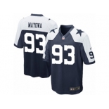 Men's Nike Dallas Cowboys #93 Benson Mayowa Game Navy Blue Throwback Alternate NFL Jersey