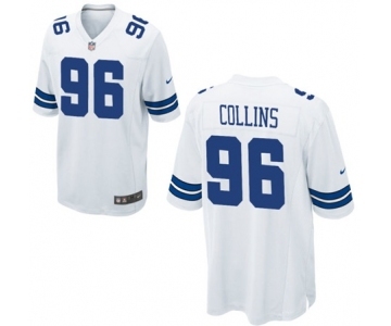 Men's Nike Dallas Cowboys #96 Maliek Collins Game White NFL Jersey