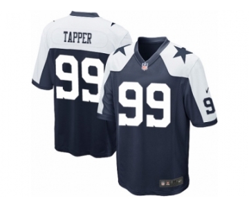 Men's Nike Dallas Cowboys #99 Charles Tapper Game Navy Blue Throwback Alternate NFL Jersey