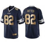 Nike Dallas Cowboys #82 Jason Witten Navy Blue 2016 Christmas Gold Men's NFL Game Edition Jersey