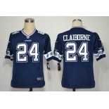 nike nfl jerseys dallas cowboys #24 claiborne blue[game]