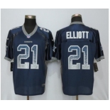 Men New Nike Dallas cowboys #21 Ezekiel Elliott Drift Fashion Blue Elite Jerseys