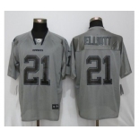 Men New Nike Dallas cowboys #21 Ezekiel Elliott Lights Out Gray Elite Jerseys