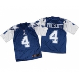 Men Nike Dallas Cowboys #4 Dak Prescott Navy Blue White Throwback Men's Stitched NFL Elite Jersey