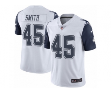 Men Nike Dallas Cowboys #45 Rod Smith Elite White Rush Vapor Untouchable NFL Jersey