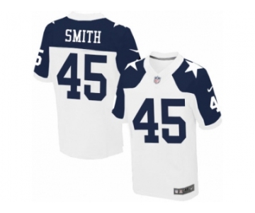 Men Nike Dallas Cowboys #45 Rod Smith Elite White Throwback Alternate NFL Jersey