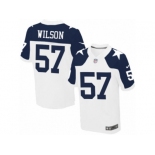 Men Nike Dallas Cowboys #57 Damien Wilson Elite White Throwback Alternate NFL Jersey