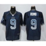 Men Nike Dallas Cowboys #9 Tony Romo Drift Fashion Elite Blue Jersey