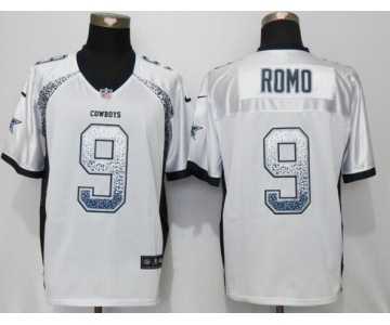 Men Nike Dallas Cowboys #9 Tony Romo Drift Fashion Elite White Jersey