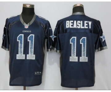 Men Nike Dallas Cowboys Dallas Cowboys #11 Cole Beasley Drift Fashion Elite Blue Jersey