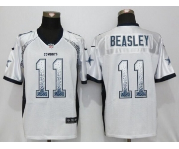 Men Nike Dallas Cowboys Dallas Cowboys #11 Cole Beasley Drift Fashion Elite White Jersey