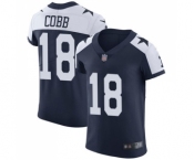 Men's Dallas Cowboys #18 Randall Cobb Navy Blue Alternate Vapor Untouchable Elite Player Football Jersey