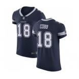 Men's Dallas Cowboys #18 Randall Cobb Navy Blue Team Color Vapor Untouchable Elite Player Football Jersey